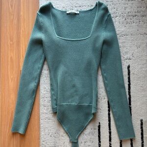 Abercrombie & Fitch Teal Ribbed Sweater